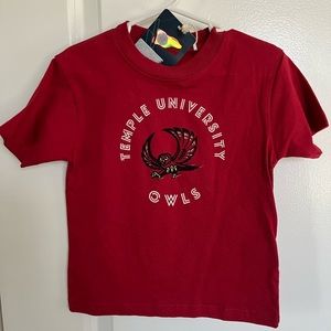 Temple Owls t shirt size 1-2 toddler